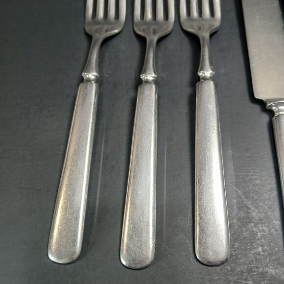 Vintage Aurora 16 DWTS Silverplate Flatware Set 6 Piece Forks & Knives - Picture 6 of 12